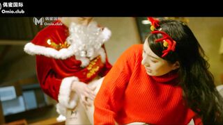 极乐圣诞黑丝Cos完美身材女神▌佳芯▌圣诞老人爆刺蜜汁鲜嫩私处 滚烫紧致白虎小穴 腔穴吸吮极射