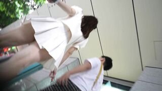 三刷闷骚肥臀美少妇，最后一刷惊喜 透明打底裤天蓝透明小N紧裹着肥臀，这臀型太适合穿透明N了稀疏黑森林