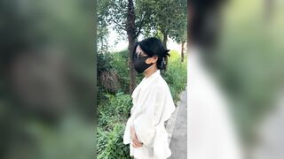 2025新品，天花板露出狂人御姐【cikaimoon】付费⑦，更大胆直接，帮老农干活小卖店勾引老头0