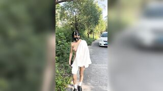 2025新品，天花板露出狂人御姐【cikaimoon】付费⑦，更大胆直接，帮老农干活小卖店勾引老头0