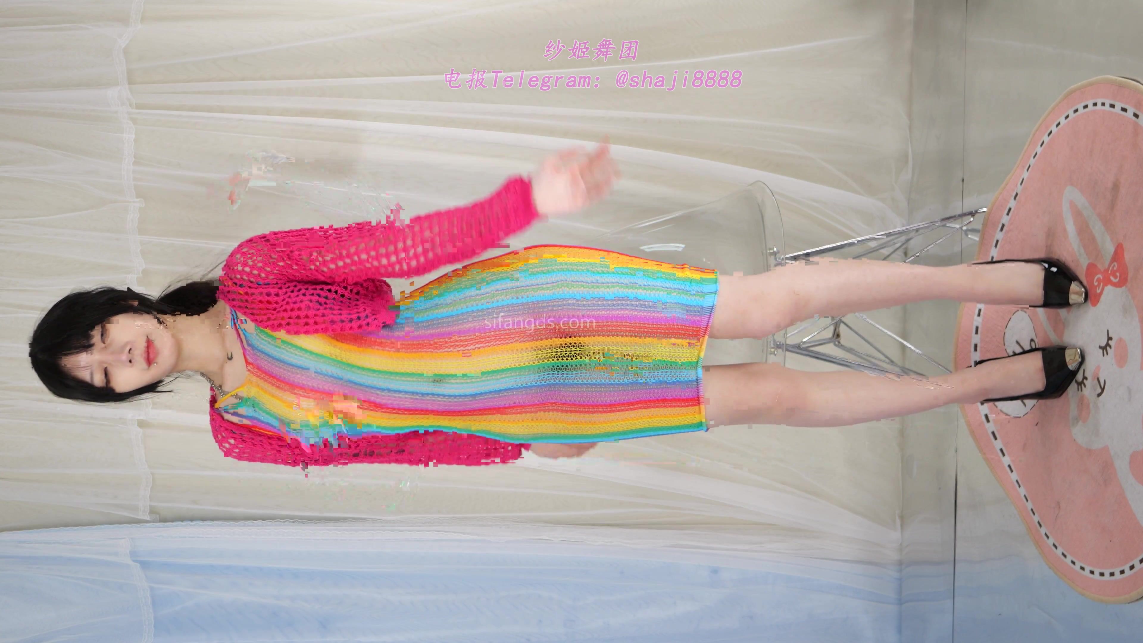 2025最新，纱姬舞团最大尺度，刺青叛逆小姐姐【41姬-萧晴】道具抹油裸舞调教②，多角度4K画质9