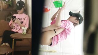 ⚫️商业街公共女厕真实偷拍多位妹子方便，同步露脸全身，有美女哦2